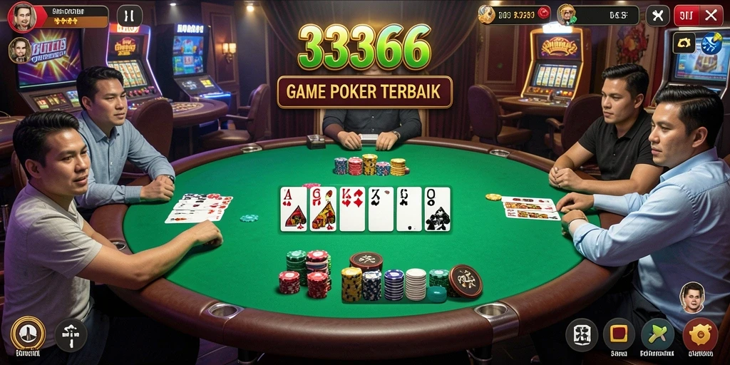 Tampilan game Poker yang menegangkan dan seru di <strong>333666</strong>.