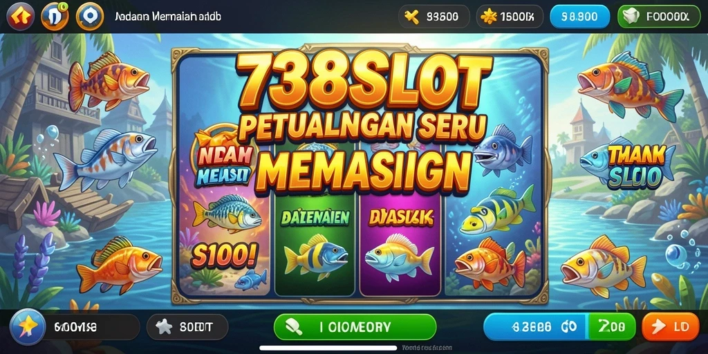 Screenshot utama 738SLOT menampilkan visual memukau saat memancing.