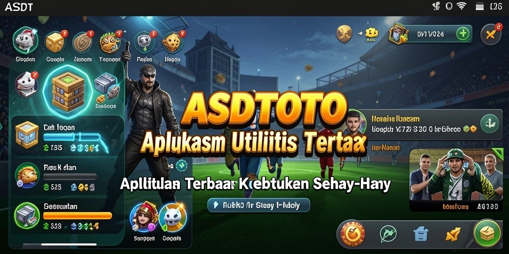 Screenshot utama ASDTOTO menampilkan antarmuka aplikasi Utility yang menarik dan mudah digunakan.