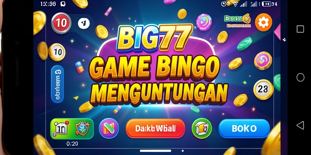 Tampilan gameplay seru Bingo dalam BIG77.