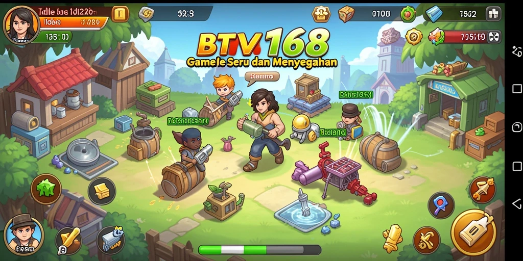 Tampilan gameplay menyenangkan BTV168 dengan karakter yang bekerja mandiri.