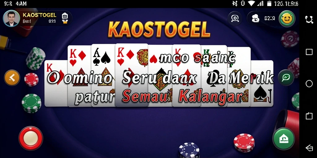 Tampilan seru gameplay domino di KAOSTOGEL
