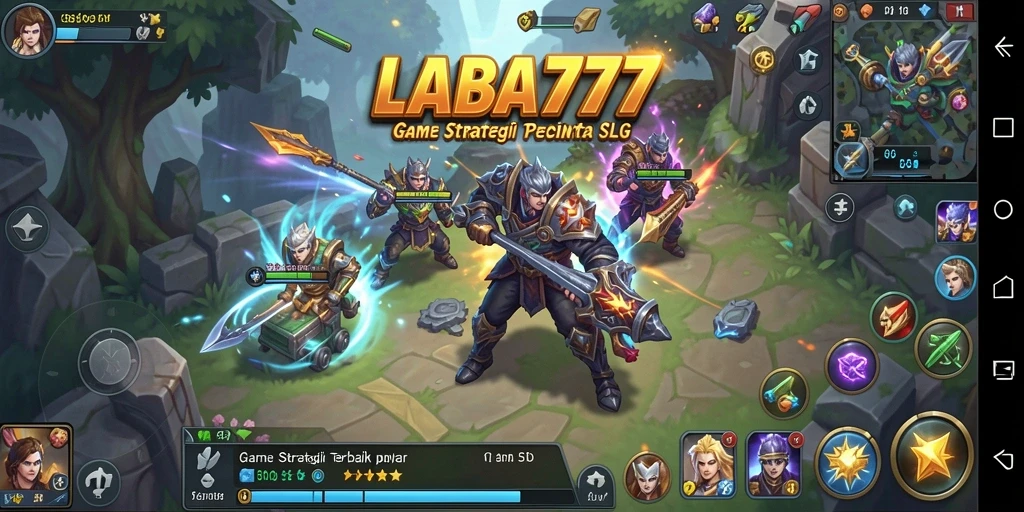 Tampilan gameplay intens dengan strategi dan pertempuran yang mendalam.
