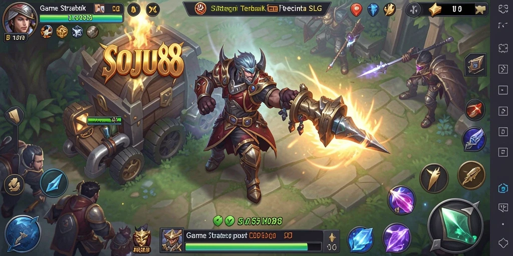 Tampilan menarik dari gameplay SLG di SOJU88.