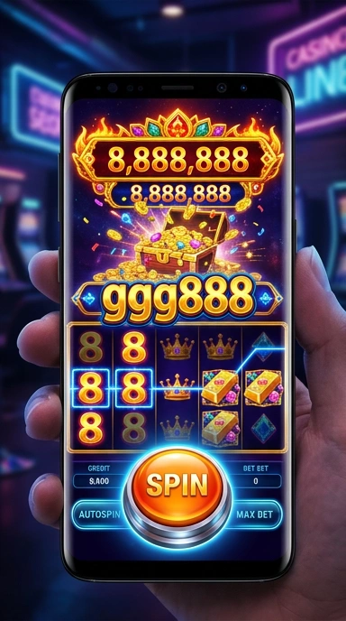 Screenshot aplikasi ggg888 dengan berbagai fitur unggulan.
